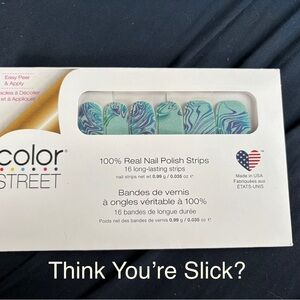 Color Street Nail Strips - Teal and Purple Swirl